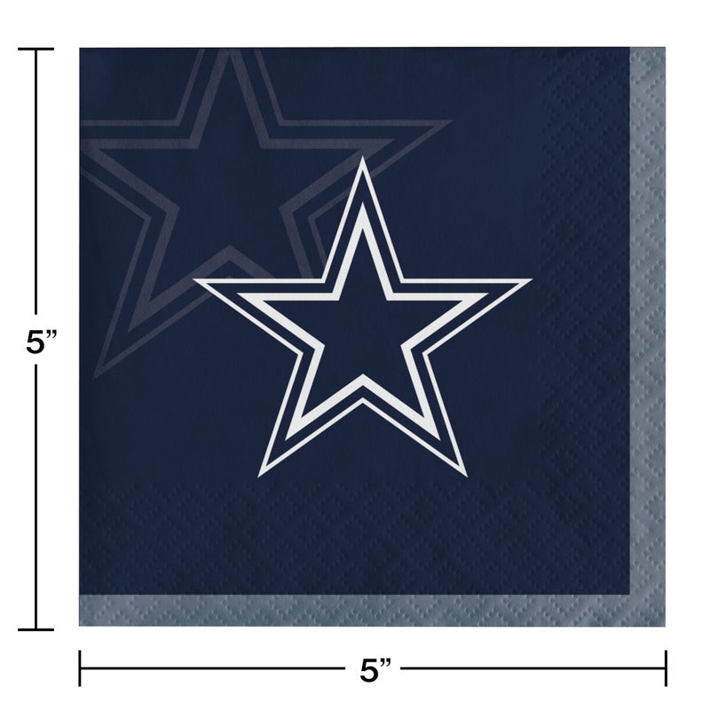 192ct Bulk Dallas Cowboys Beverage Napkins