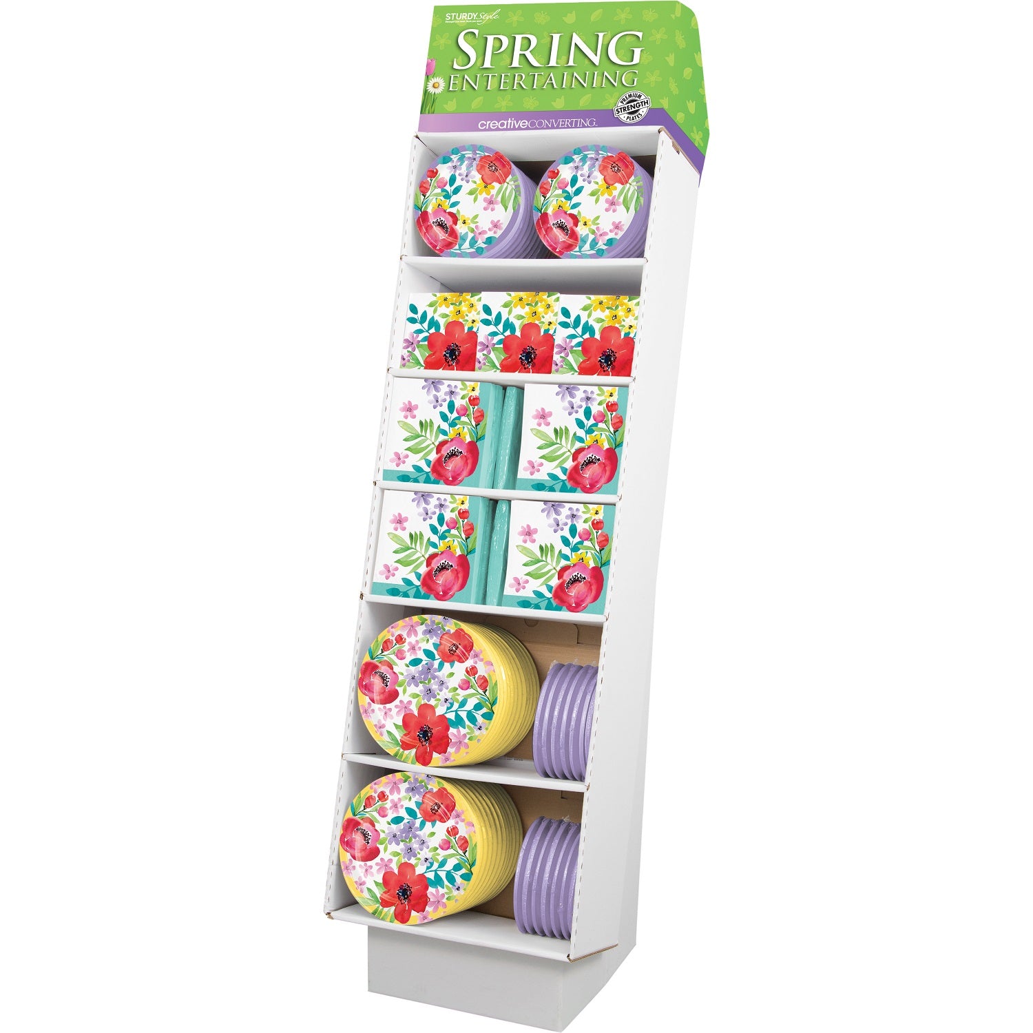 142 Pack Spring Poppies Retail Floor Display