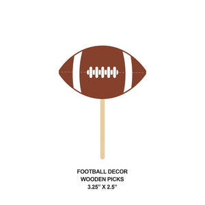 Tailgate Decor Wooden Pick Football (Case of 600) by Creative Converting