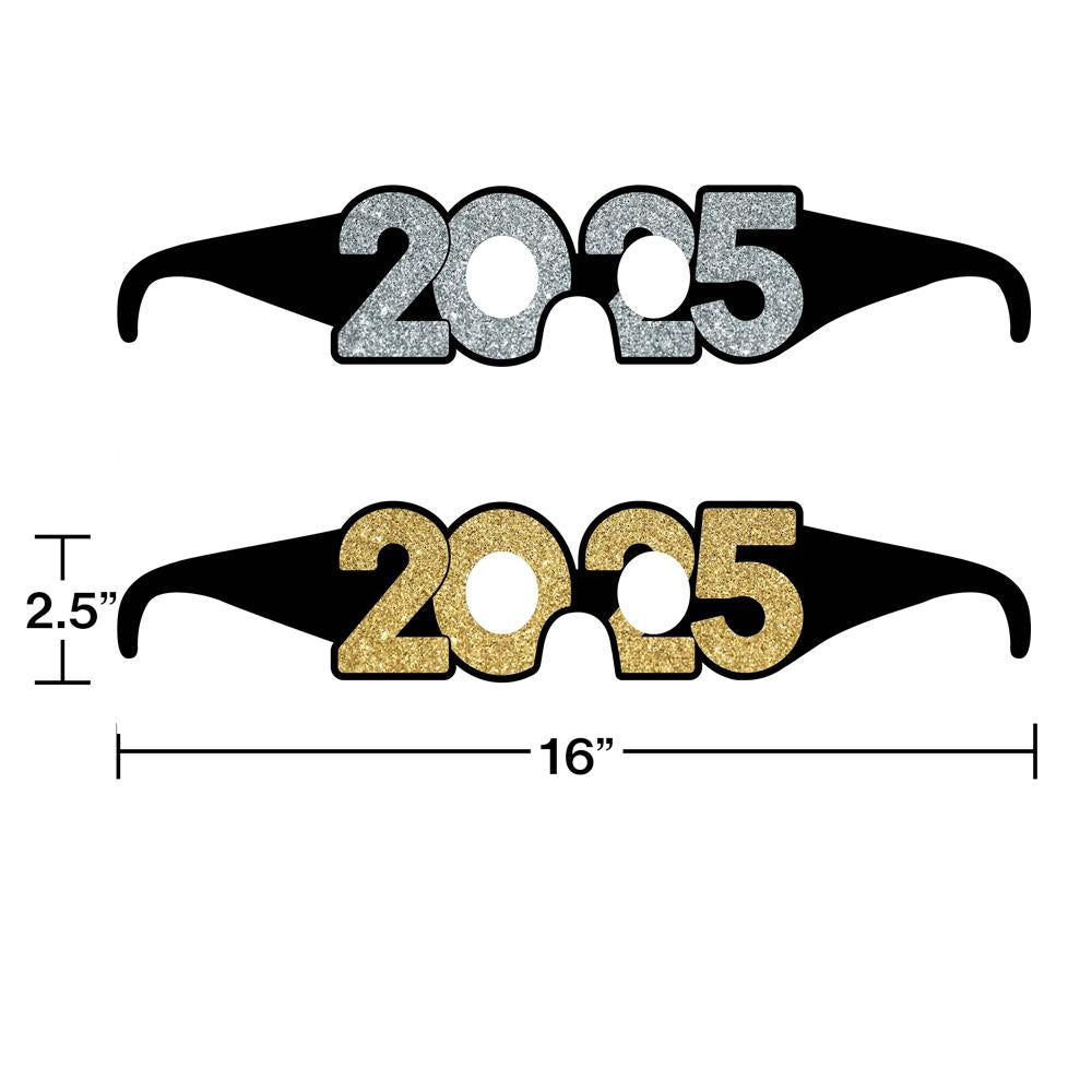 "2025" Paper Glasses (Case of 72) by Creative Converting