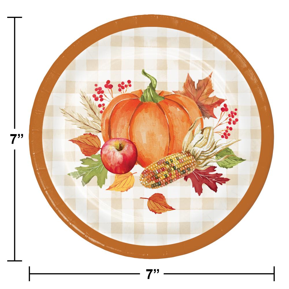 Hello Harvest Paper Dessert Plate (Case of 96) by Creative Converting