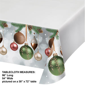 Dazzling Ornaments Paper Tablecover, Border Print (Case of 12) by Creative Converting