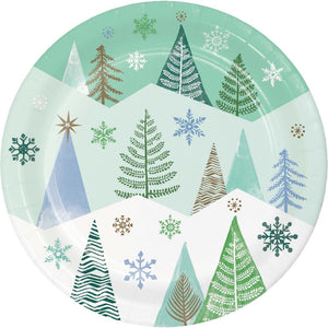 Winter Wonderland Paper Dinner Plate (Case of 96) by Creative Converting