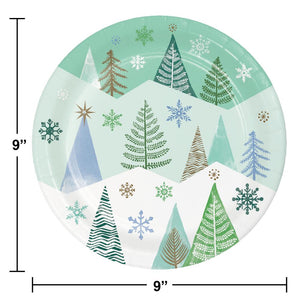 Winter Wonderland Paper Dinner Plate (Case of 96) by Creative Converting