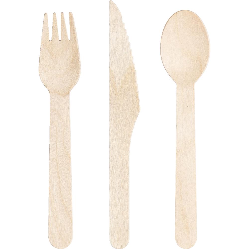 Natural Wooden Cutlery, Assorted (Case of 288) by Creative Converting