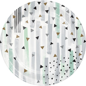 Minted Milestone Paper Dessert Plate (Case of 96) by Creative Converting