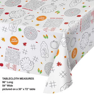 Thanksgiving Activity Paper Tablecover  (Case of 12) by Creative Converting