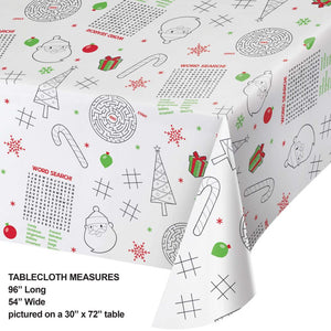  Christmas Activity Paper Tablecover (Case of 12) by Creative Converting