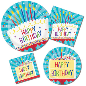 Cake Birthday Paper Dinner Plates (Case of 96) by Creative Converting