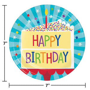 Cake Birthday Dessert Plates (Case of 96) by Creative Converting