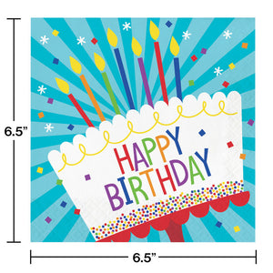 Cake Birthday Paper Luncheon Napkins (Case of 192) by Creative Converting