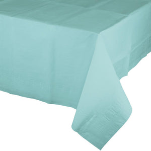 Bulk 6ct Spa Blue Tablecover, 54X108" Paper/Poly 