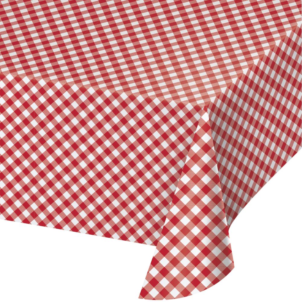 12ct Bulk Classic Gingham Paper Tablecover, 54" X 102"