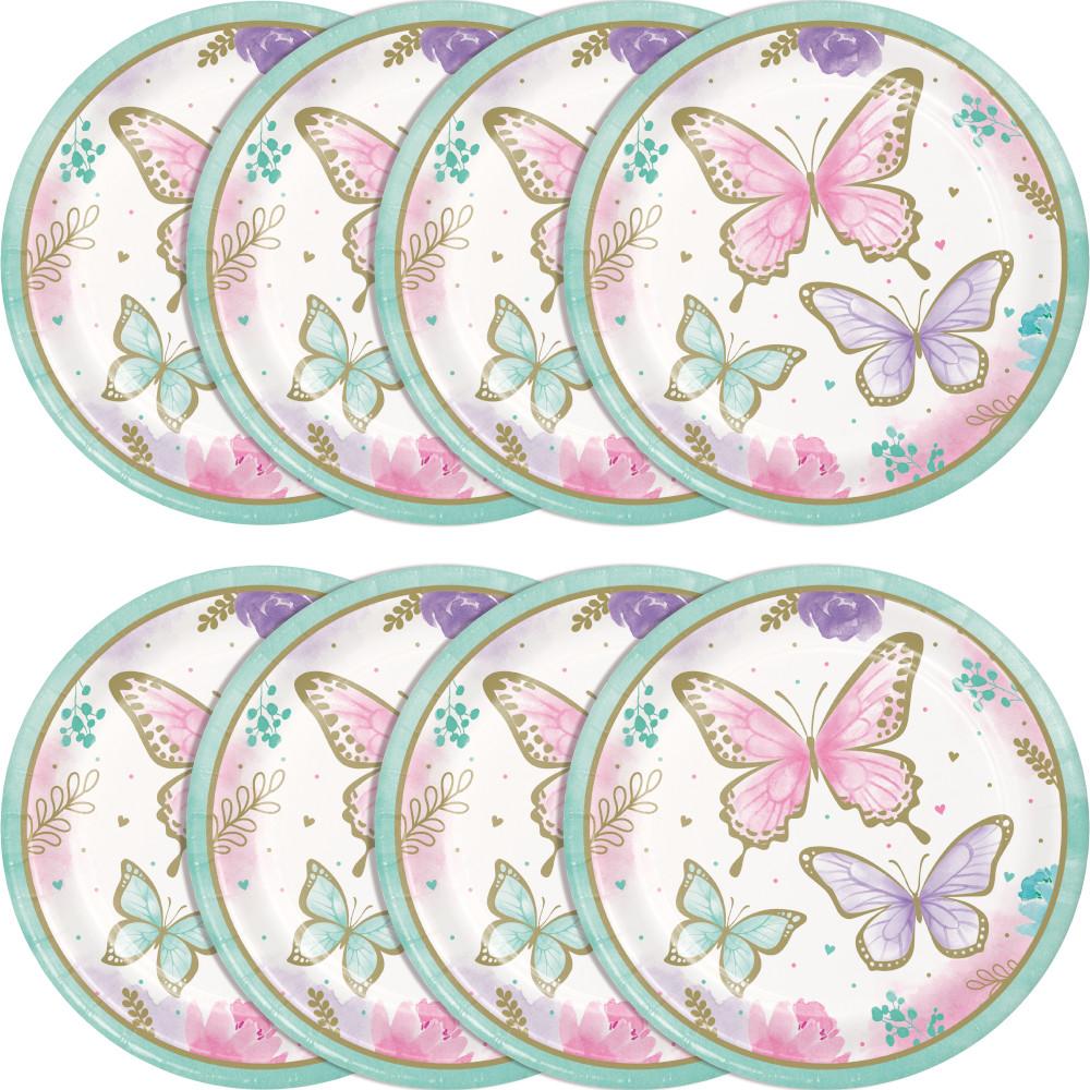 96ct Bulk Golden Butterfly Dinner Plates