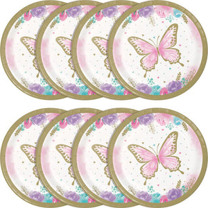 96ct Bulk Golden Butterfly Dessert Plates