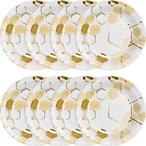 96ct Bulk Honeycomb Dessert Plates