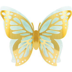 18ct Bulk Golden Butterfly Wall Decor