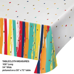 6ct Bulk Birthday Stripes Paper Table Covers