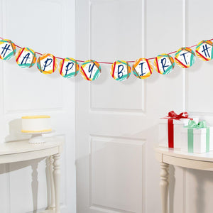 12ct Bulk Birthday Stripes Banners