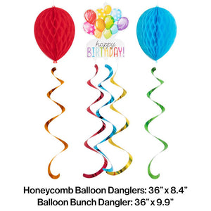 18ct Bulk Balloon Bash Dizzy Danglers