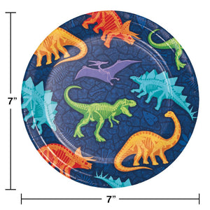 96ct Bulk Dino Dig Dessert Plates