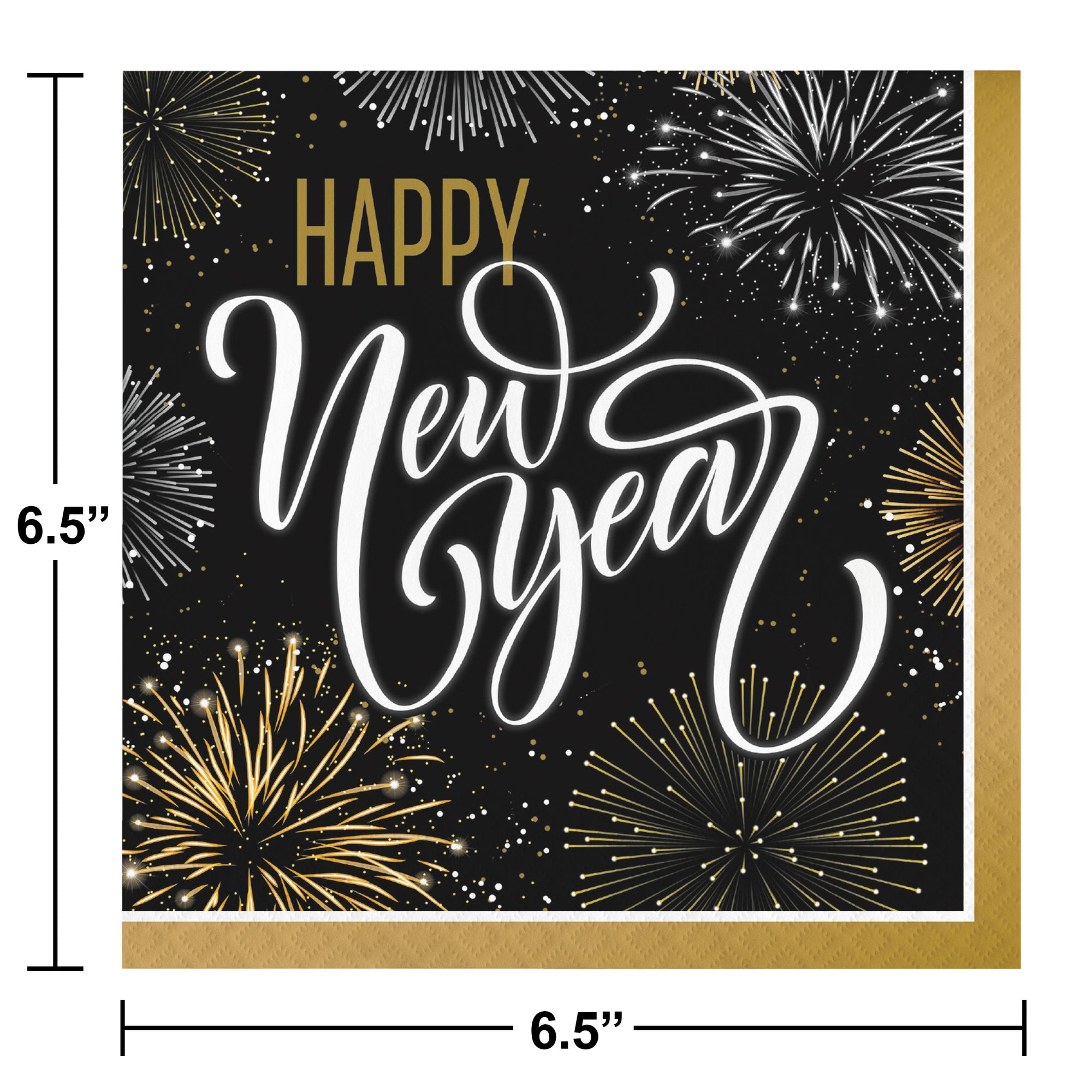 192ct Bulk Elegant New Year Napkins