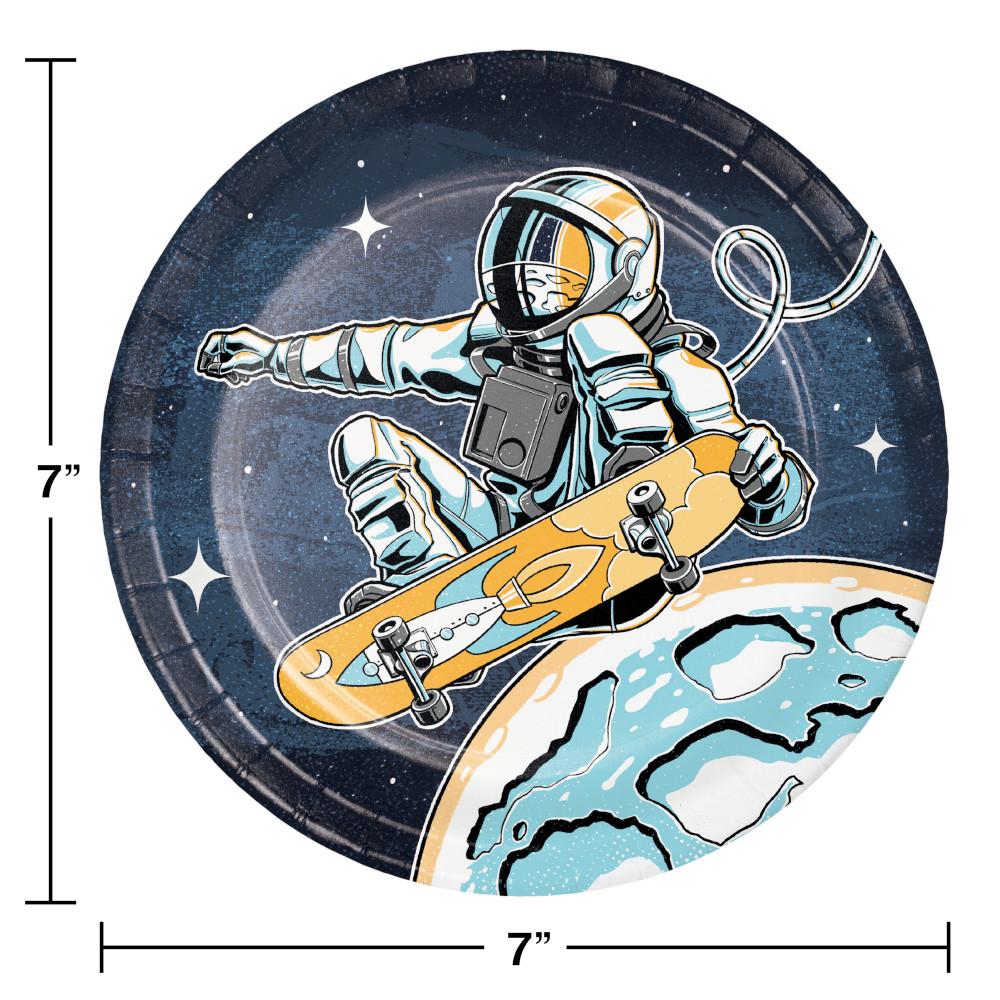 96ct Bulk Space Skater Dessert Plates