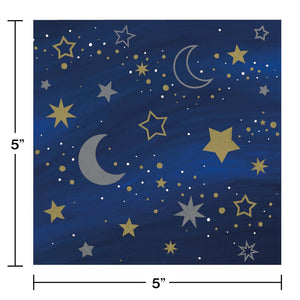 192ct Bulk Starry Night Beverage Napkins