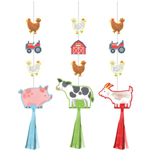 Bulk Case of Farm Animals Hanging Cutouts w/ Tassels