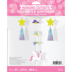 Bulk Case of Unicorn Galaxy Hanging Cutouts w/ Tassels