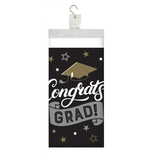 12ct Bulk Grad Glamor Paper Tablecover Border Print, 54" x 102"