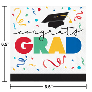 192ct Bulk Grad Cap Toss 2 Ply Luncheon Napkin