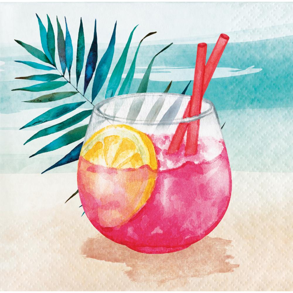 192ct Summer Breeze Sangria Themed Beverage Napkins