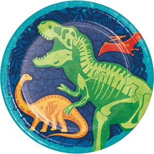 96ct Bulk Dino Dig Dinner Plates