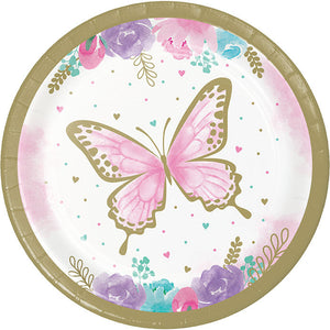 96ct Bulk Golden Butterfly Dessert Plates