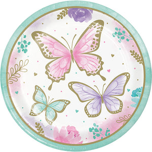 96ct Bulk Golden Butterfly Dinner Plates