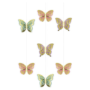 36ct Bulk Golden Butterfly Hanging Cutouts