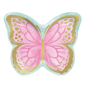 96ct Bulk Golden Butterfly Shaped Dinner Plates