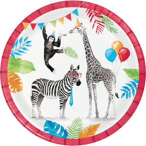 96ct Bulk Party Animals Dinner Plates