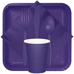 250ct Bulk Purple Dinner Napkins 3 Ply