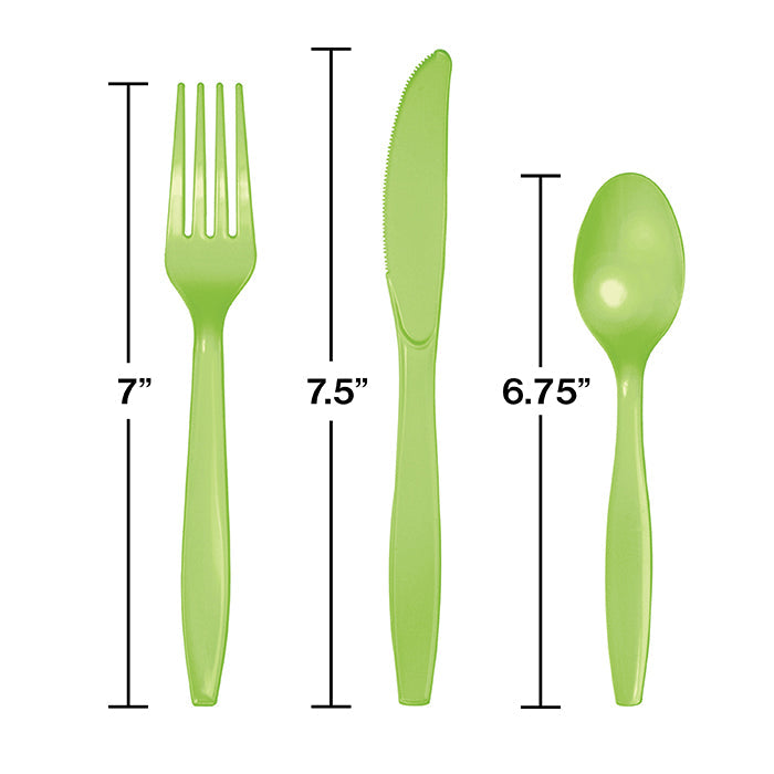 Bulk 288ct Fresh Lime Assorted Plastic Cutlery 