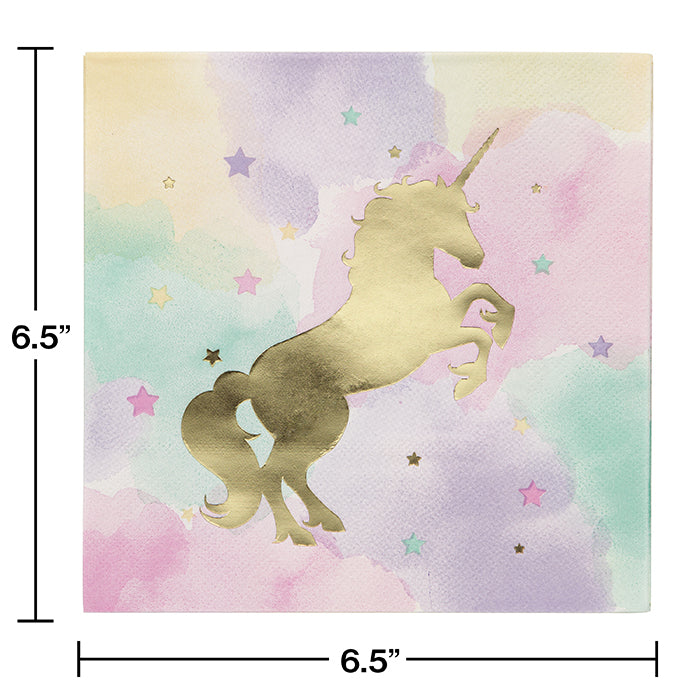 192ct Bulk Sparkle Unicorn Luncheon Napkins