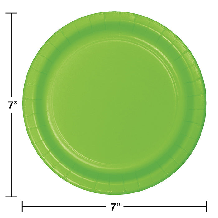 Bulk 240ct Fresh Lime Paper 6.75 inch Dessert Plates 