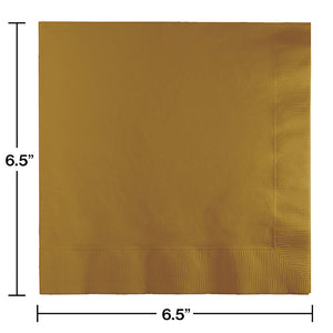 600ct Bulk Glittering Gold 2 Ply Luncheon Napkins