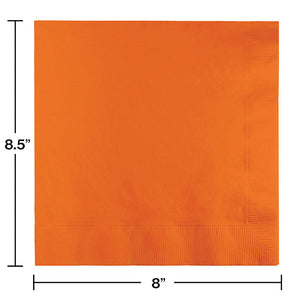 250ct Bulk Sunkissed Orange Dinner Napkins 3 Ply