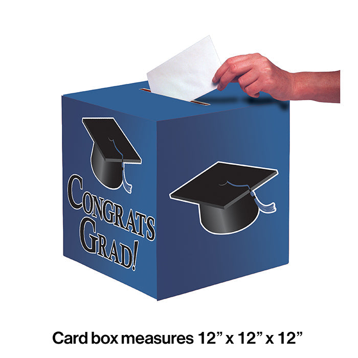 6ct Bulk Graduation Card Boxes, Blue