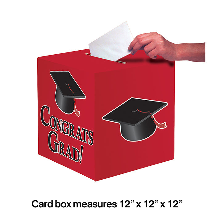 6ct Bulk Graduation Card Boxes Red