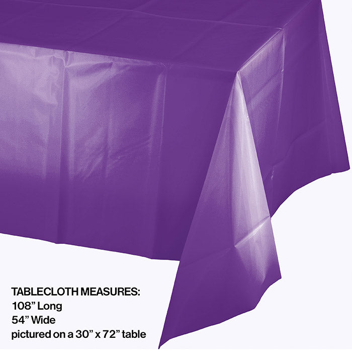 Bulk 12ct Amethyst Purple Plastic Table Cover 