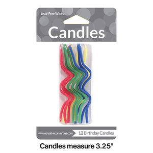 72ct Bulk Assorted Curly Candles