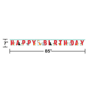 12ct Bulk Dog Party Happy Birthday Banners